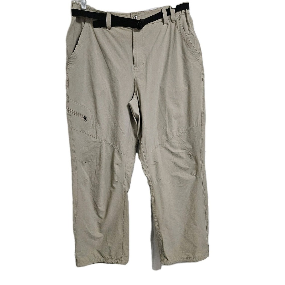 Kokatat Pants Mens XL Tan Outdoor Hiking Paddling Technical Nylon Stretch Belted